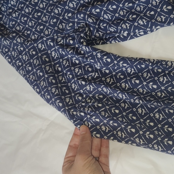 GAP 🐦 Vtg Y2K 🌾 Lightweight Long-sleeve Cornflower Blue Floral Blouse 🪺 Sz S - Picture 8 of 16